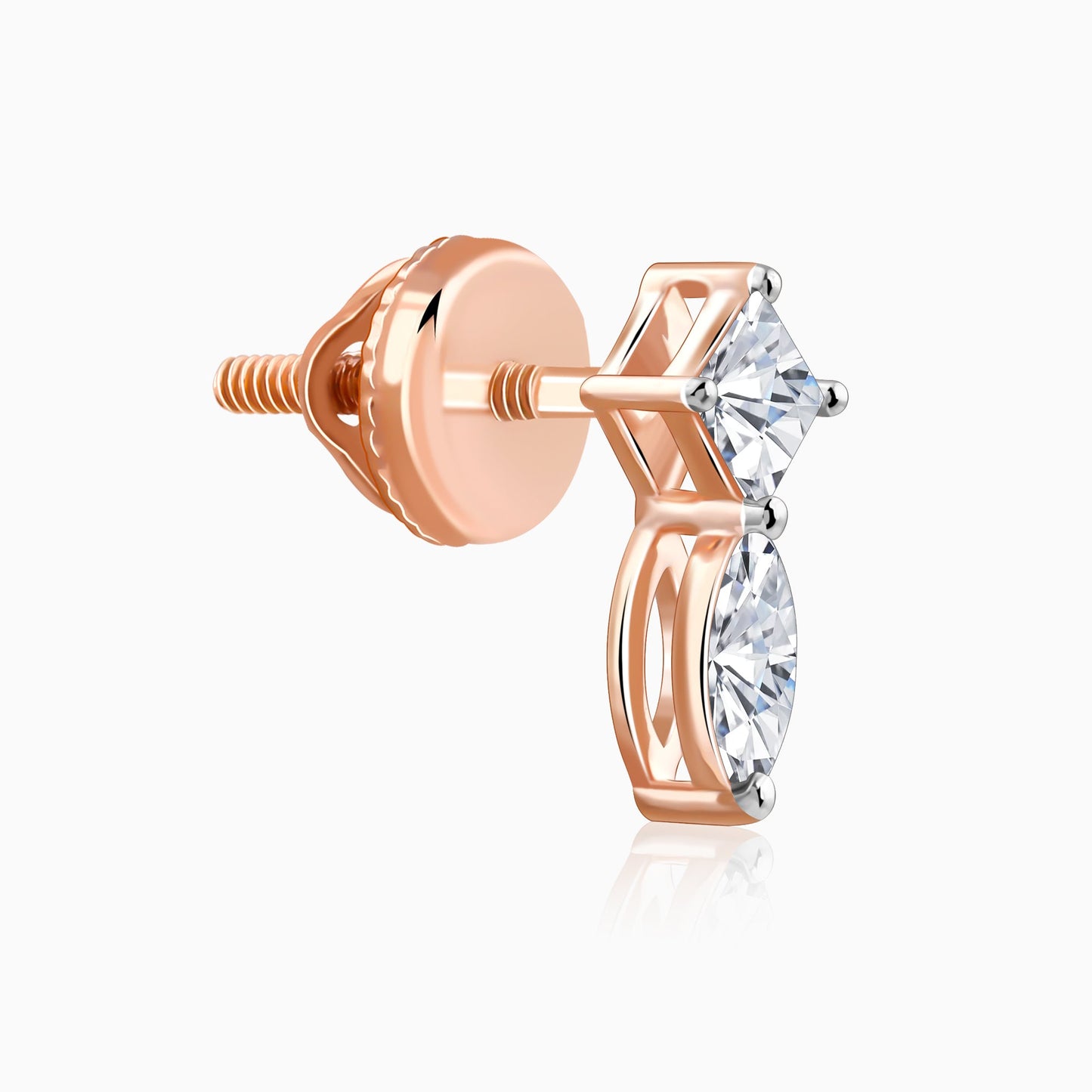 Rose Gold Dualis Lab Grown Diamond Earrings