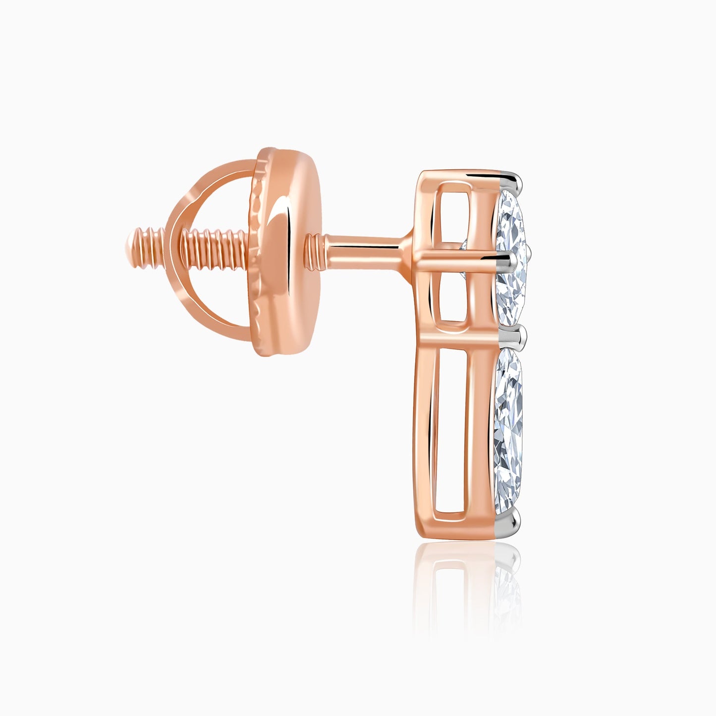 Rose Gold Dualis Lab Grown Diamond Earrings