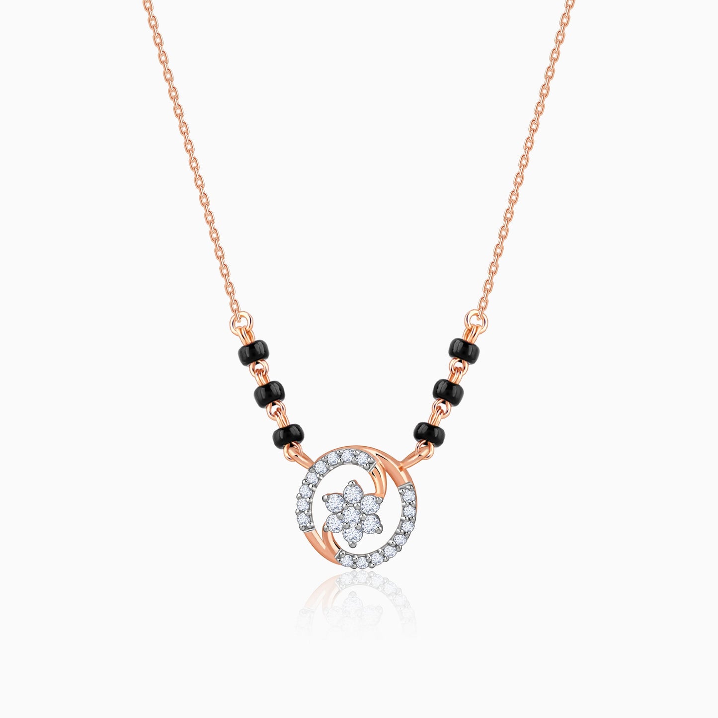 Rose Gold Bhavya Lab Grown Diamond Mangalsutra