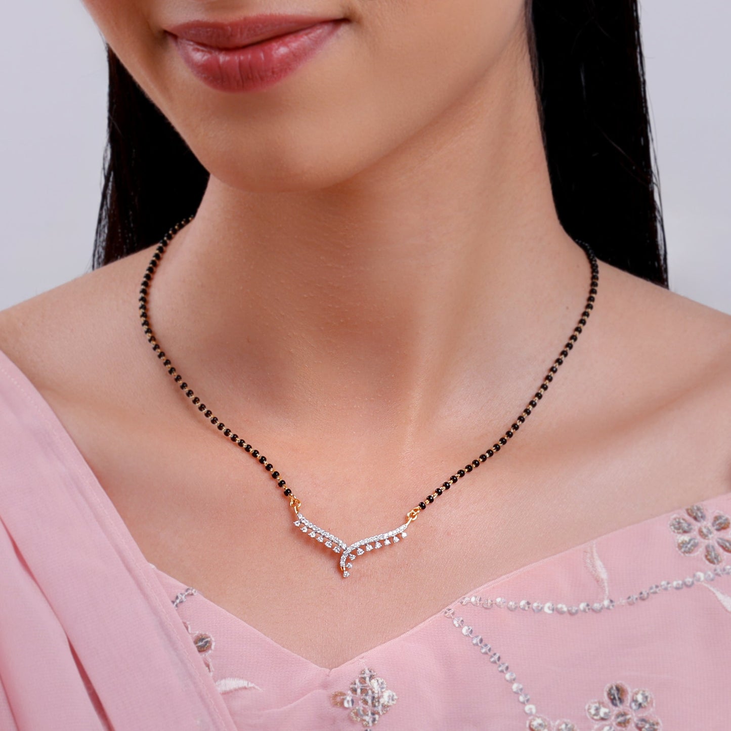 Gold Swathi Lab Grown Diamond Mangalsutra