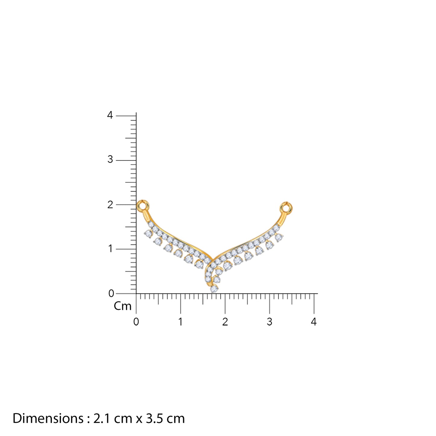 Gold Swathi Lab Grown Diamond Mangalsutra