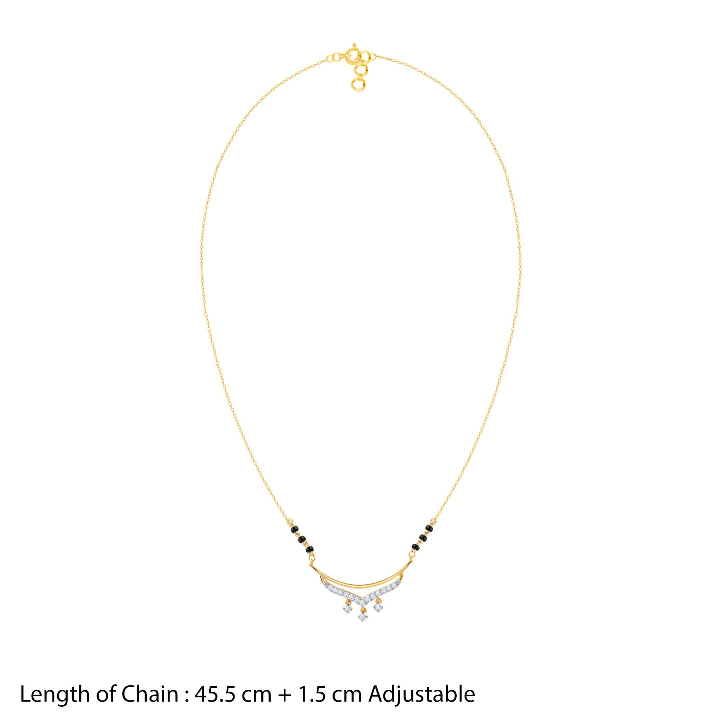 Gold Aarti Lab Grown Diamond Mangalsutra
