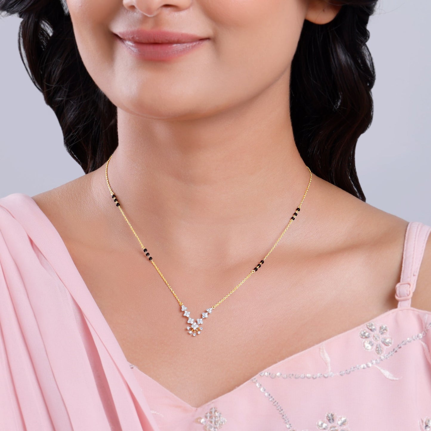 Gold Nethra Lab Grown Diamond Mangalsutra