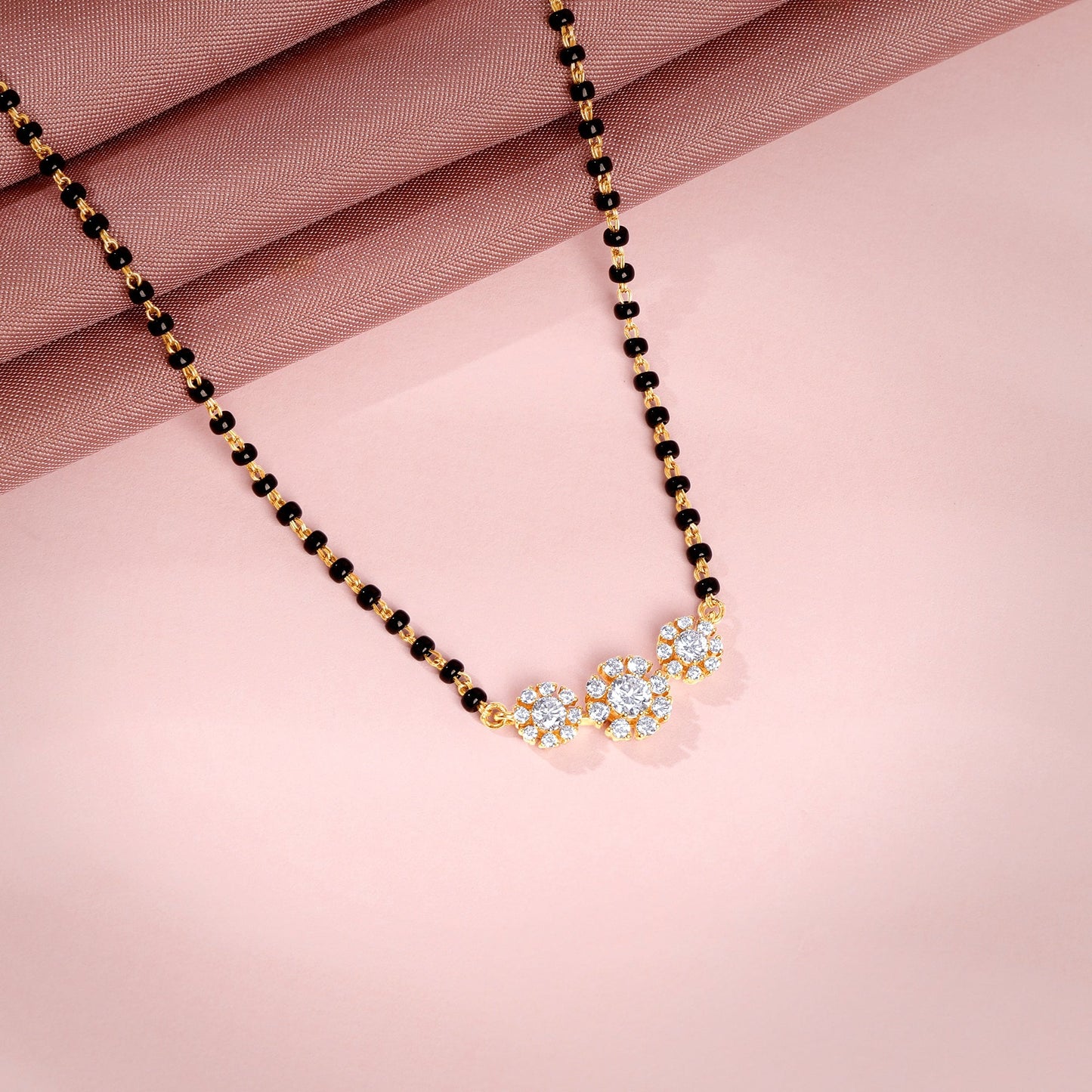 Gold Rhea Lab Grown Diamond Mangalsutra