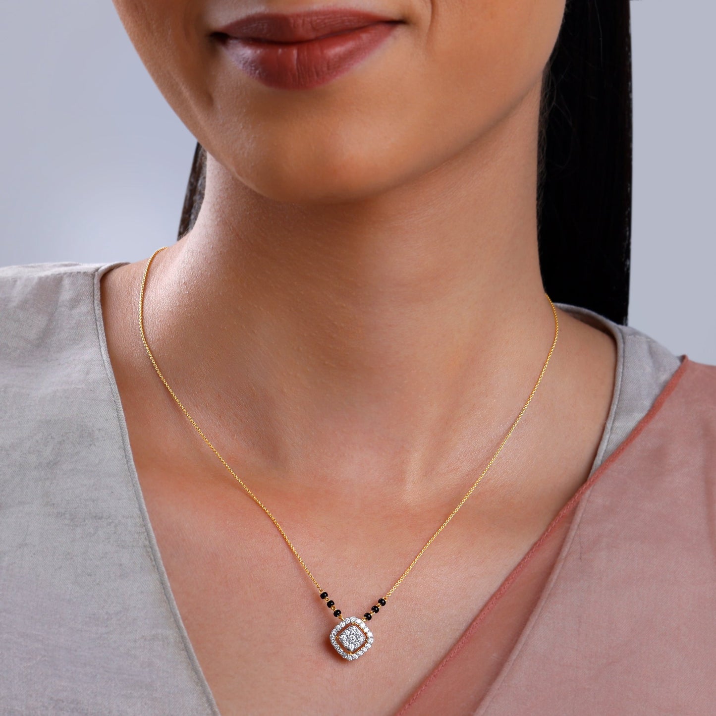 Gold Neha Lab Grown Diamond Mangalsutra