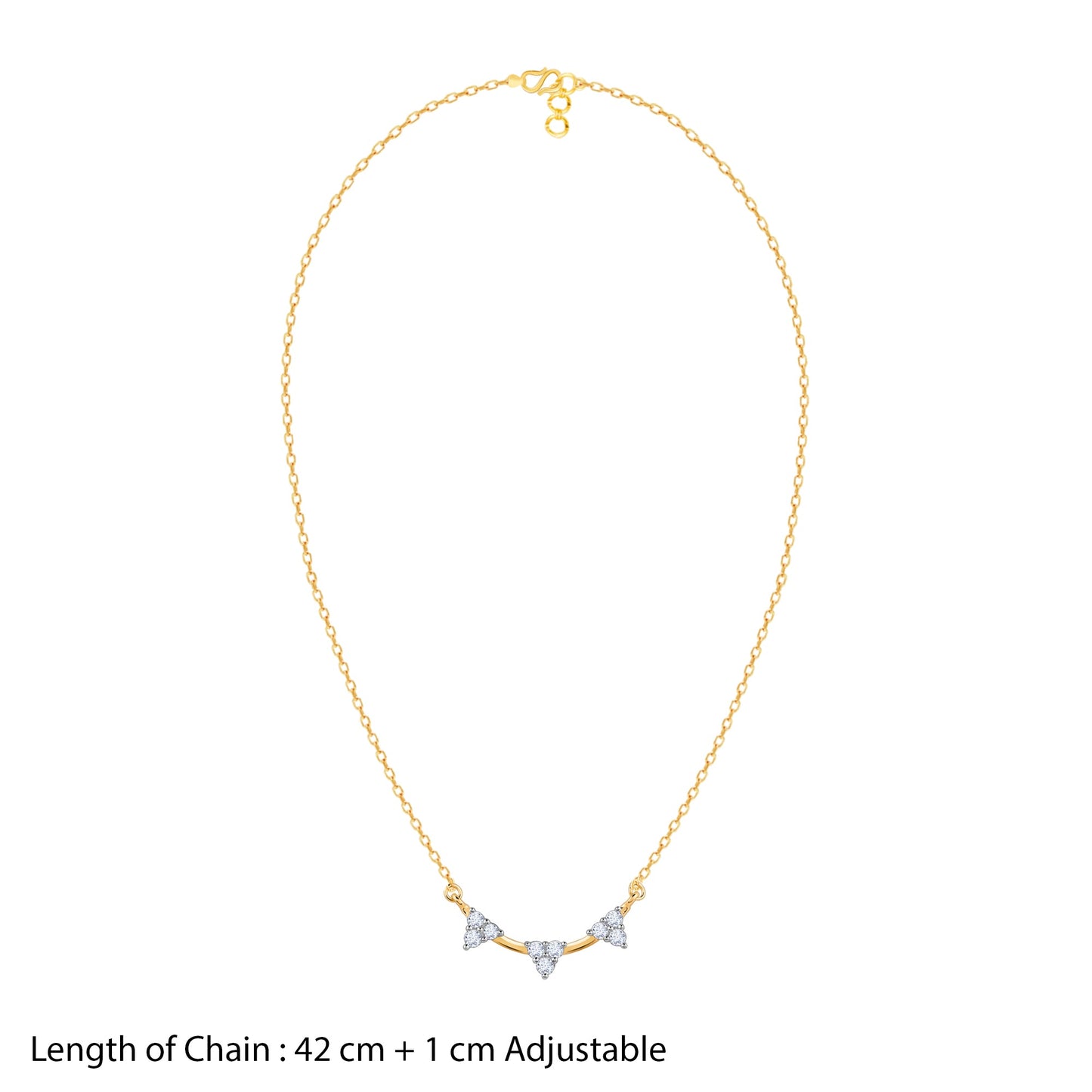 Gold Love Trinity Diamond Necklace