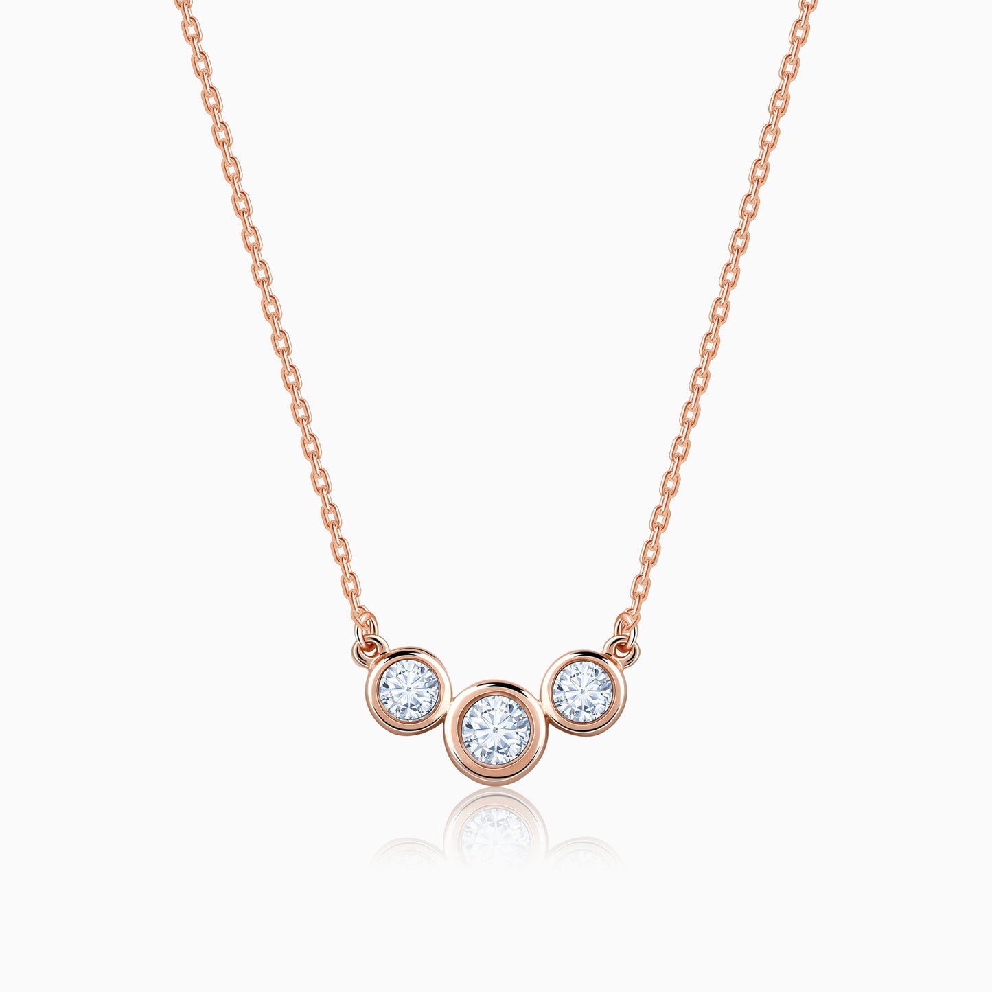 Rose Gold Cercle Diamond Necklace
