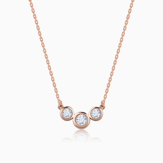 Rose Gold Cercle Diamond Necklace