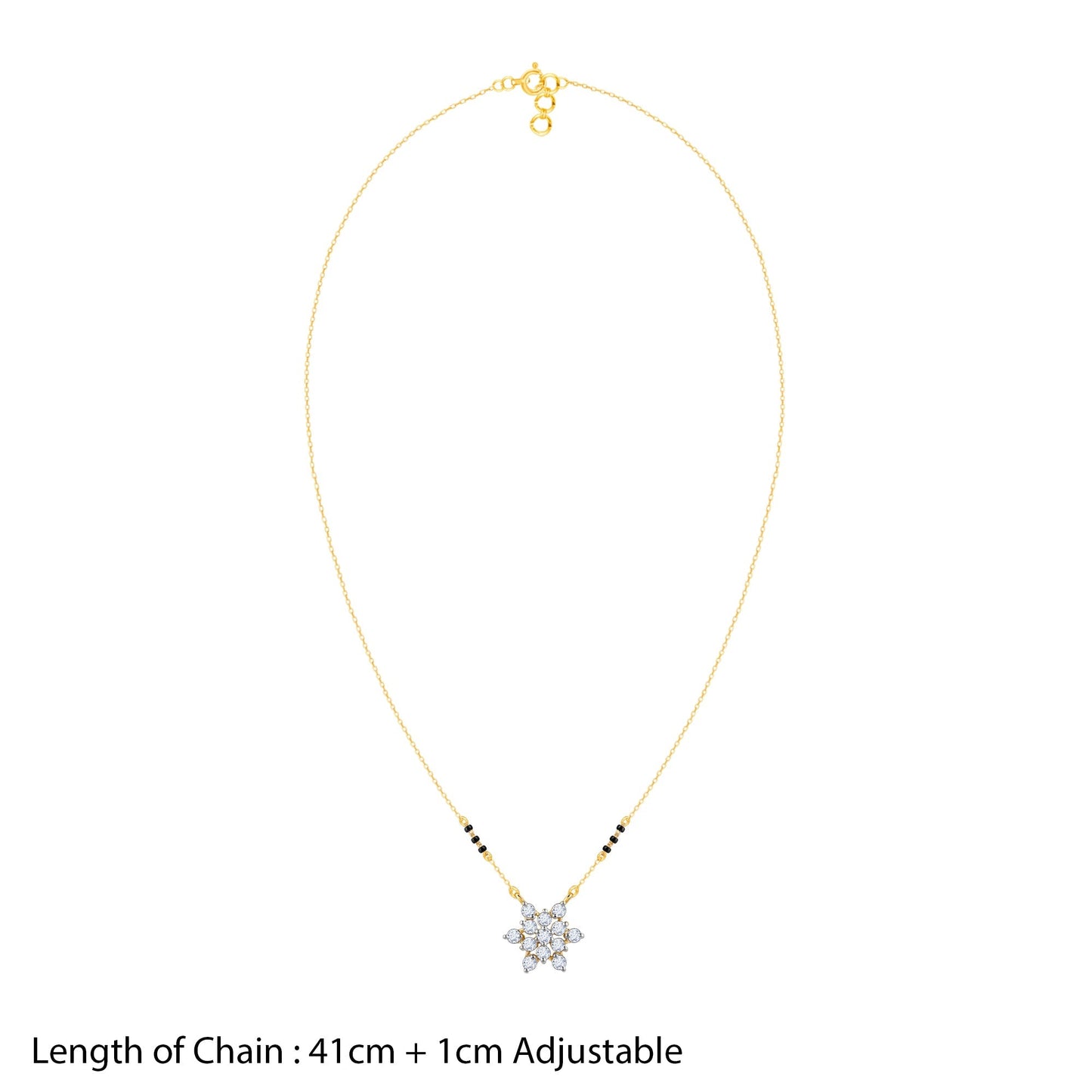 Gold Shubh Lagn Lab Grown Diamond Mangalsutra