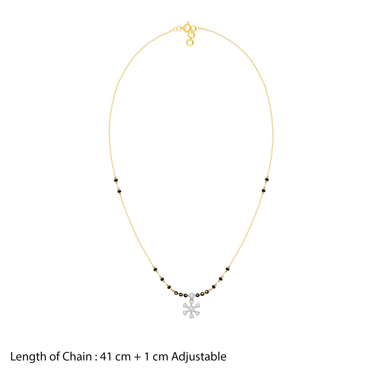Gold Vasundhara Lab Grown Diamond Mangalsutra
