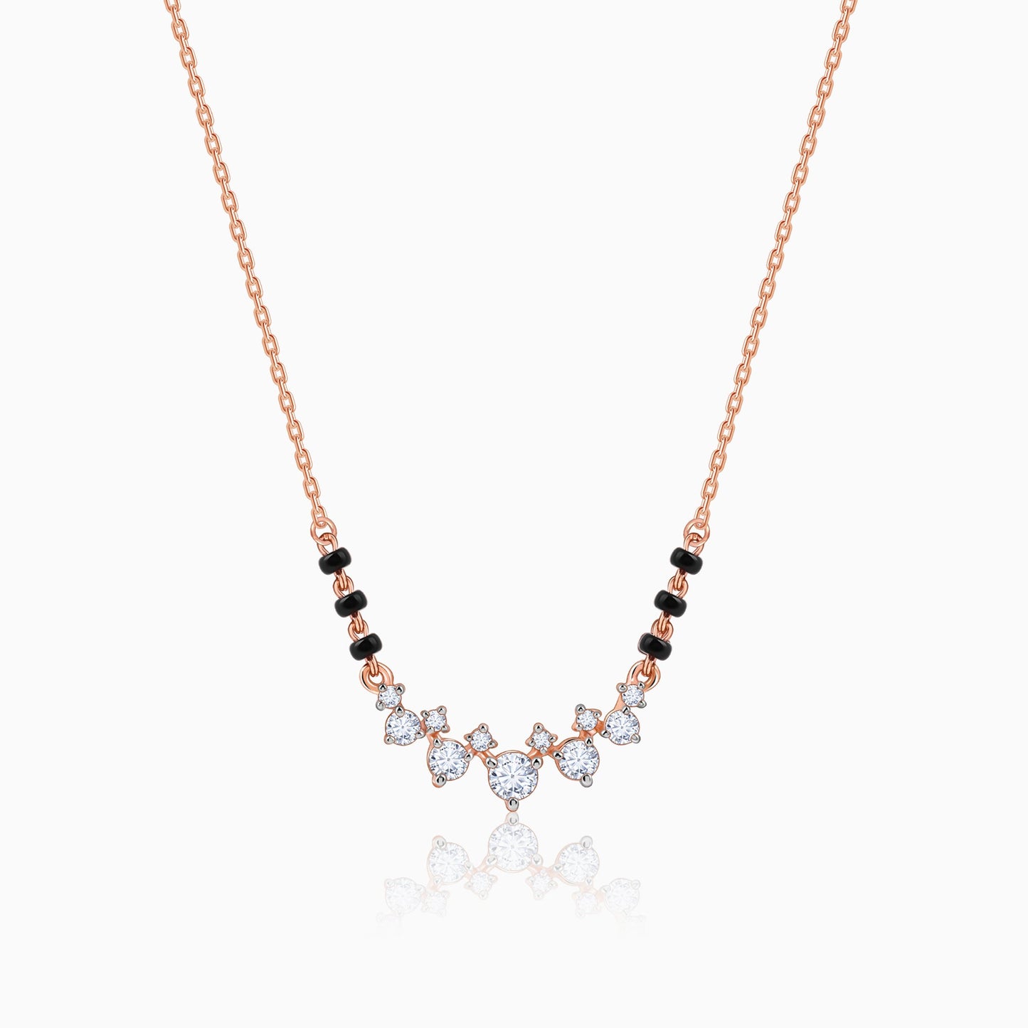 Rose Gold Nisha Lab Grown Diamond Mangalsutra