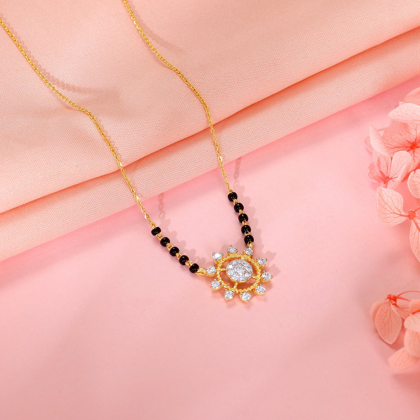 Gold Pratyusha Lab Grown Diamond Mangalsutra