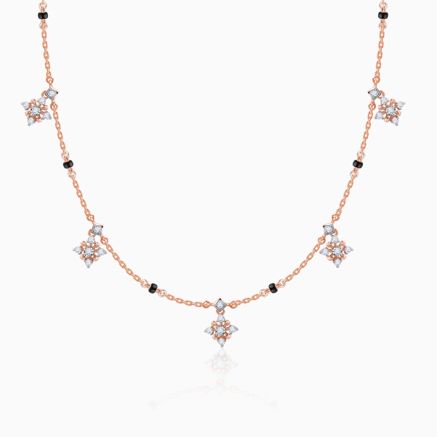 Rose Gold Charmer Lab Grown Diamond Necklace