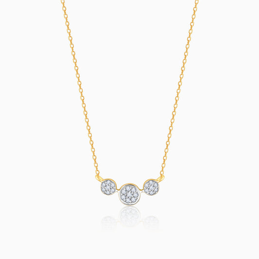 Gold Melting Hearts Diamond Necklace