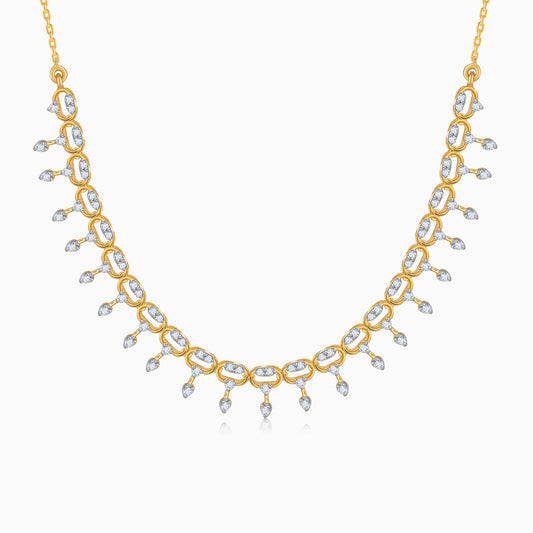Gold Aurora Lab Grown Diamond Necklace