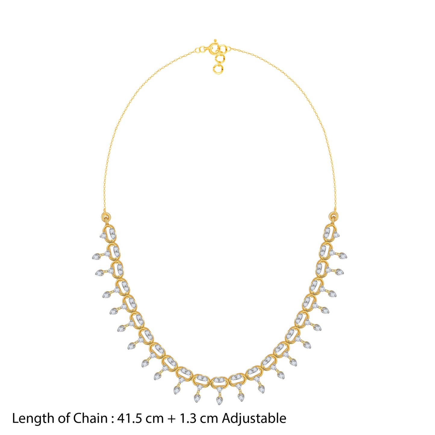 Gold Aurora Lab Grown Diamond Necklace