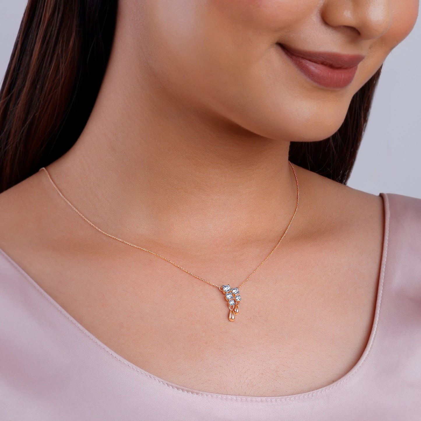 Rose Gold Beautiful Diamond Necklace