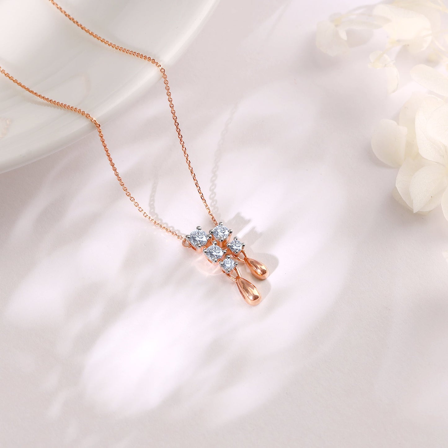 Rose Gold Beautiful Diamond Necklace