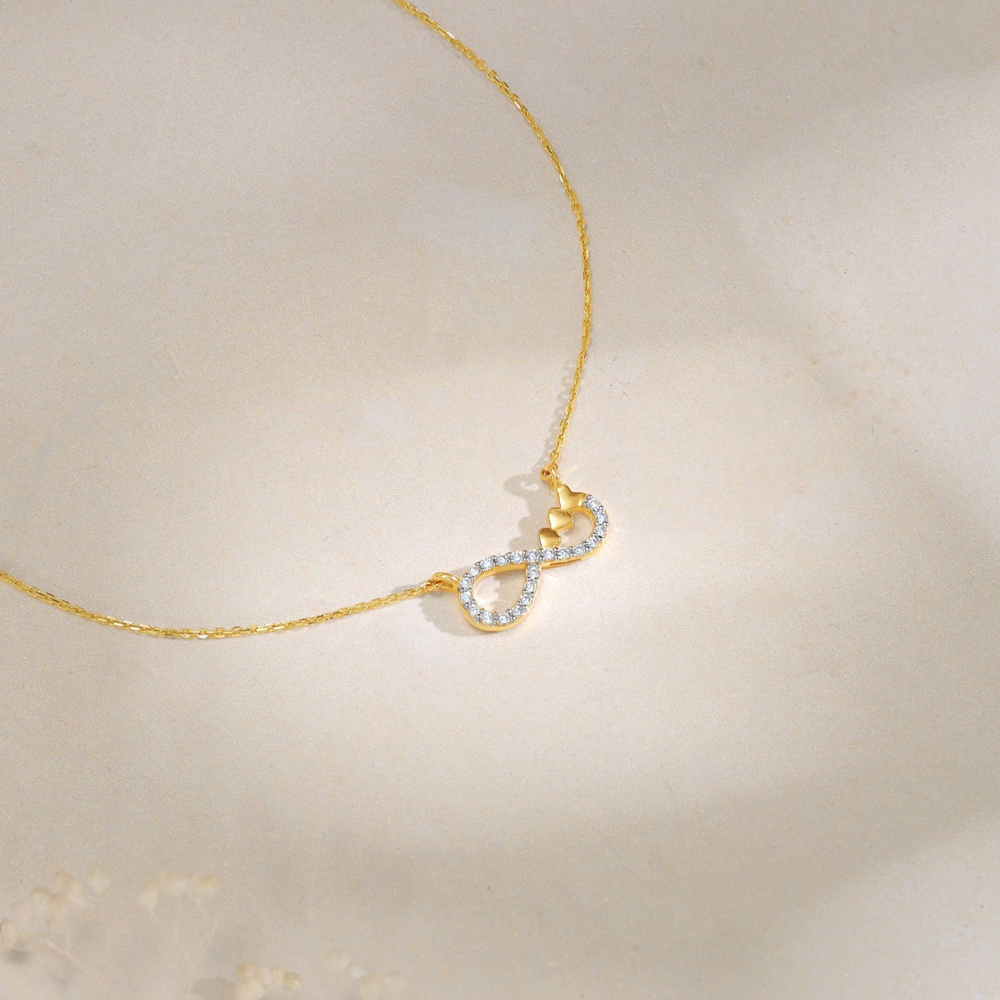 Gold Infinity Grace Lab Grown Diamond Necklace