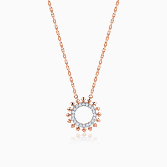 Rose Gold Circle of Grace Lab Grown Diamond Necklace