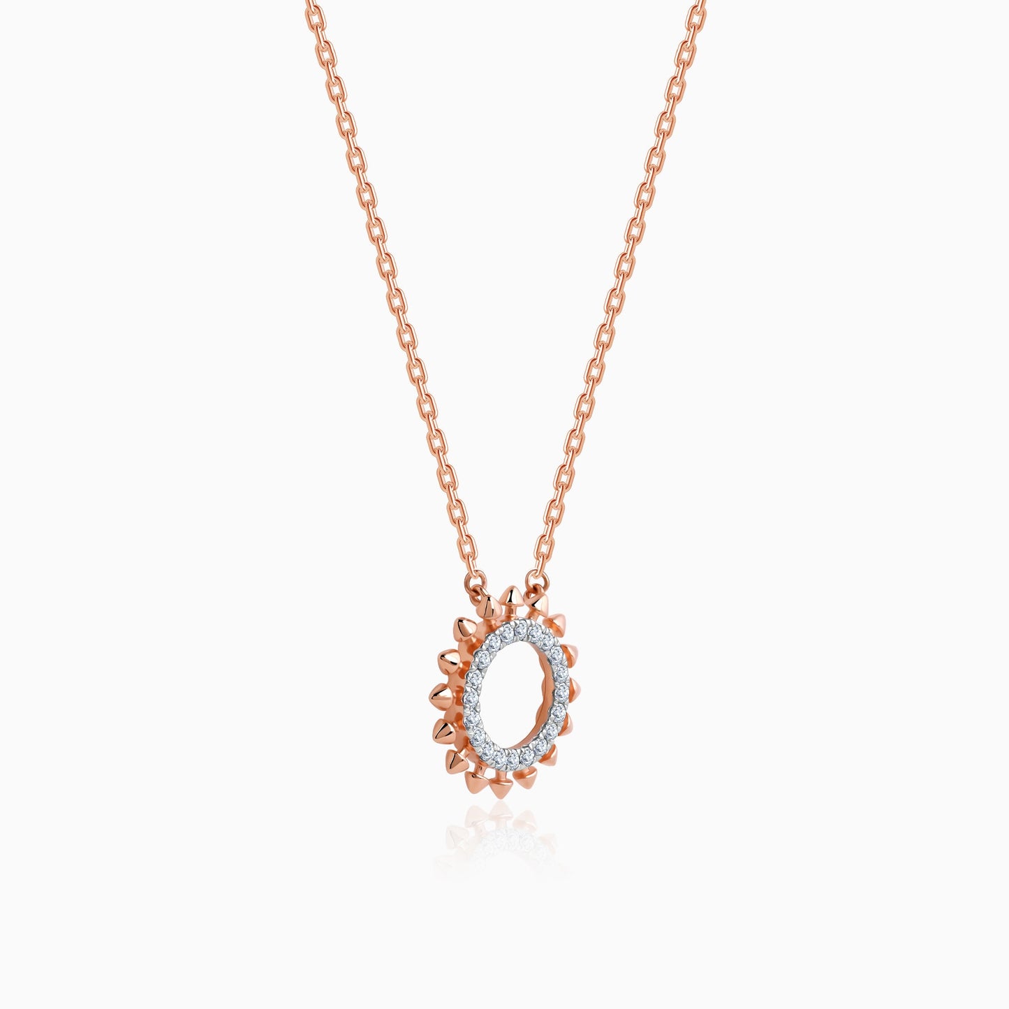 Rose Gold Circle of Grace Lab Grown Diamond Necklace