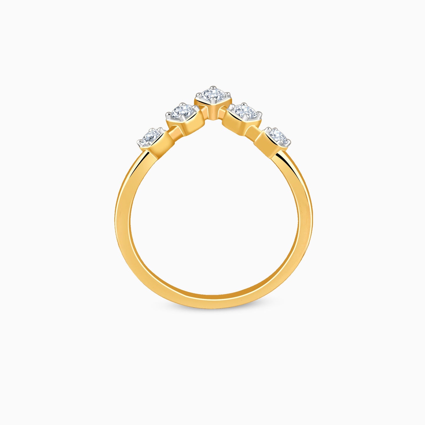 Gold Diadem Lab Grown Diamond Vanki Ring