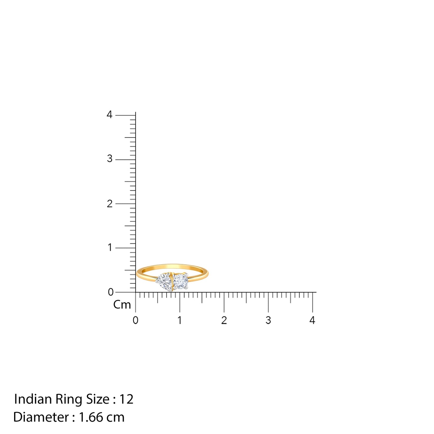 Gold Heartline Lab Grown Diamond Ring