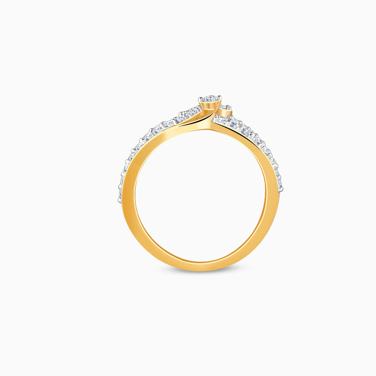 Gold Flora Lab Grown Diamond Ring