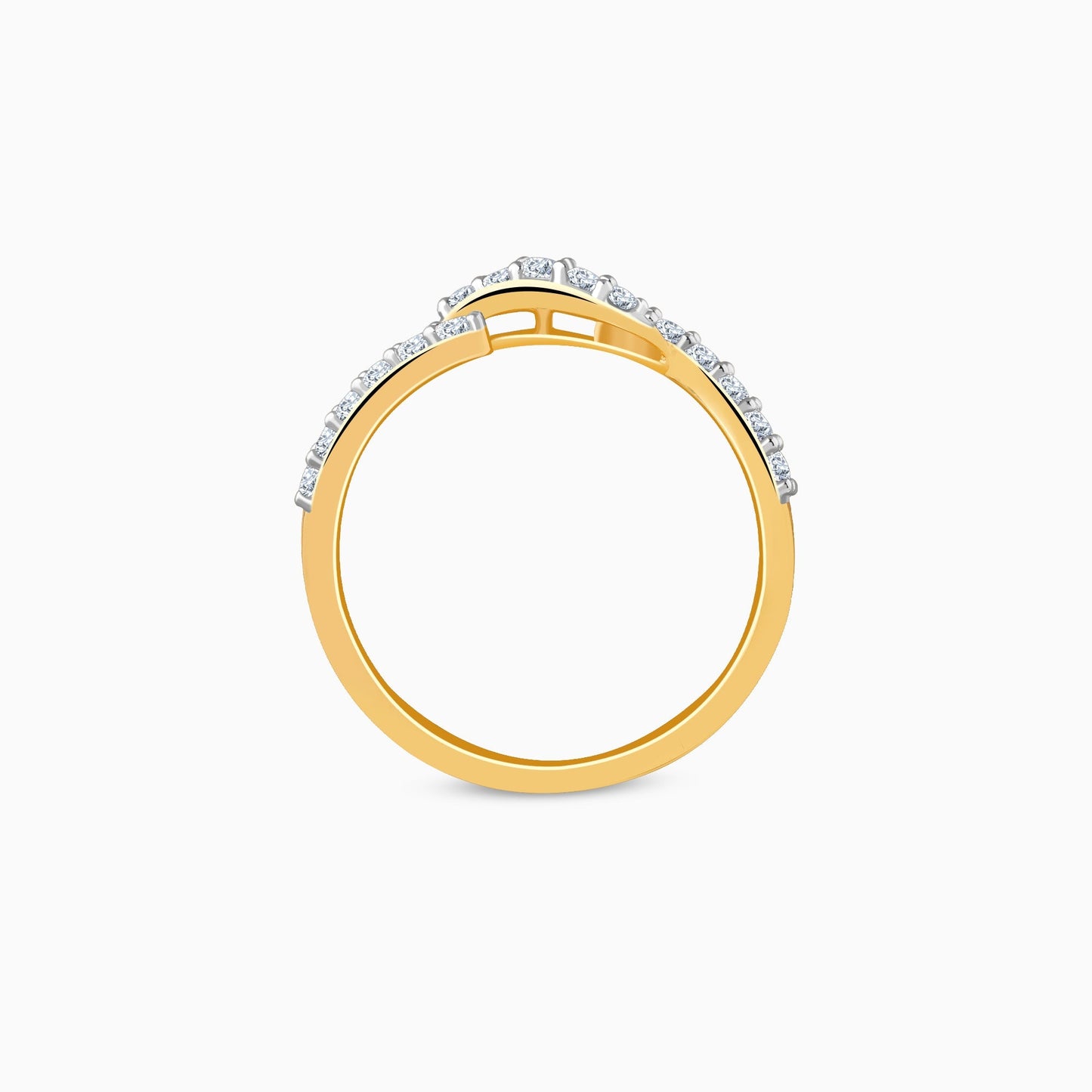 Gold Wave Glow Lab Grown Diamond Ring