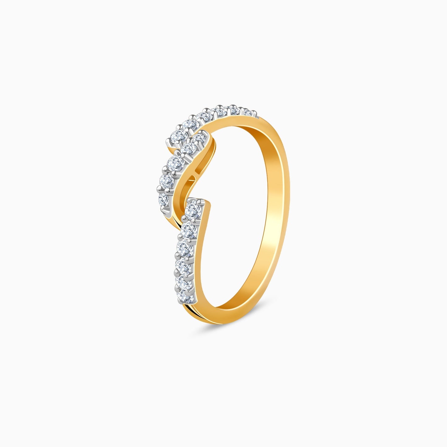 Gold Wave Glow Lab Grown Diamond Ring
