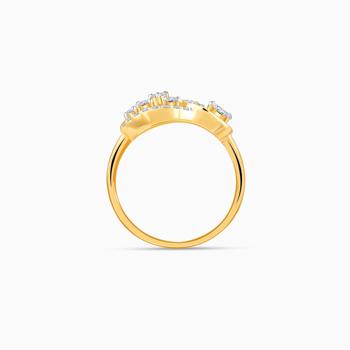 Gold Dual Loop Lab Grown Diamond Ring