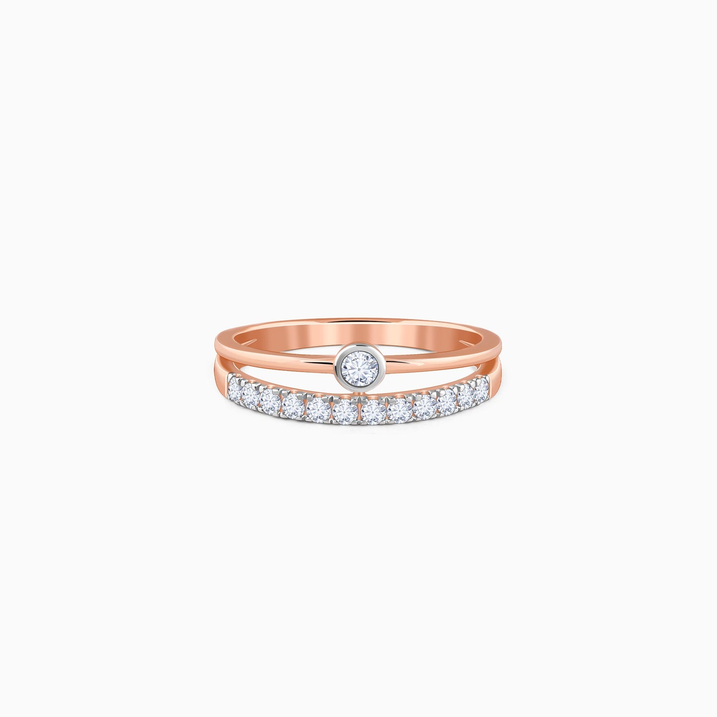 Rose Gold Moonloop Lab Grown Diamond Ring
