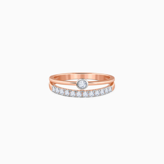 Rose Gold Moonloop Lab Grown Diamond Ring