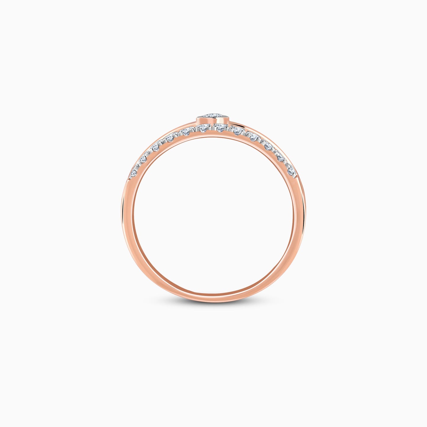 Rose Gold Moonloop Lab Grown Diamond Ring