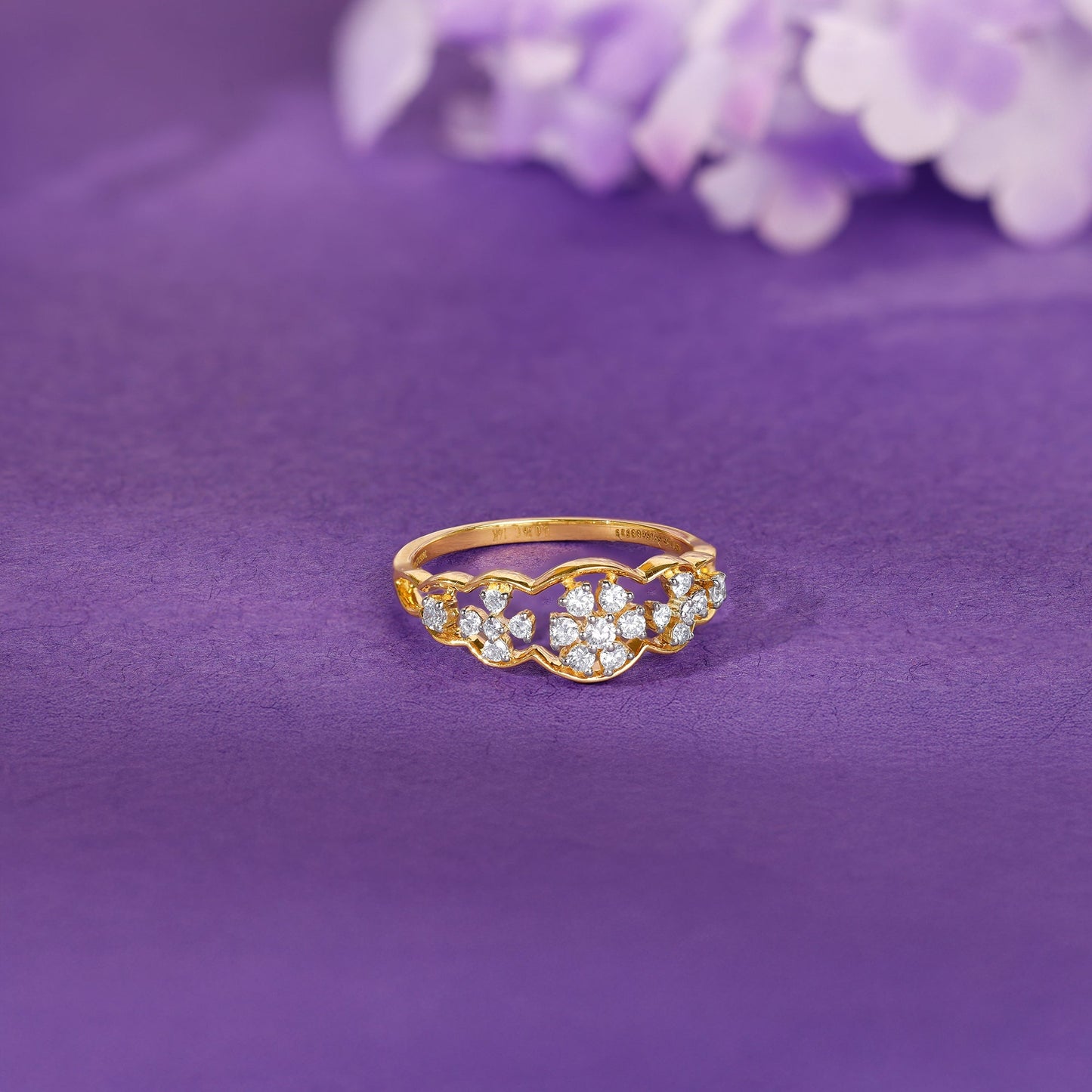 Gold Bloom Lab Grown Diamond Ring