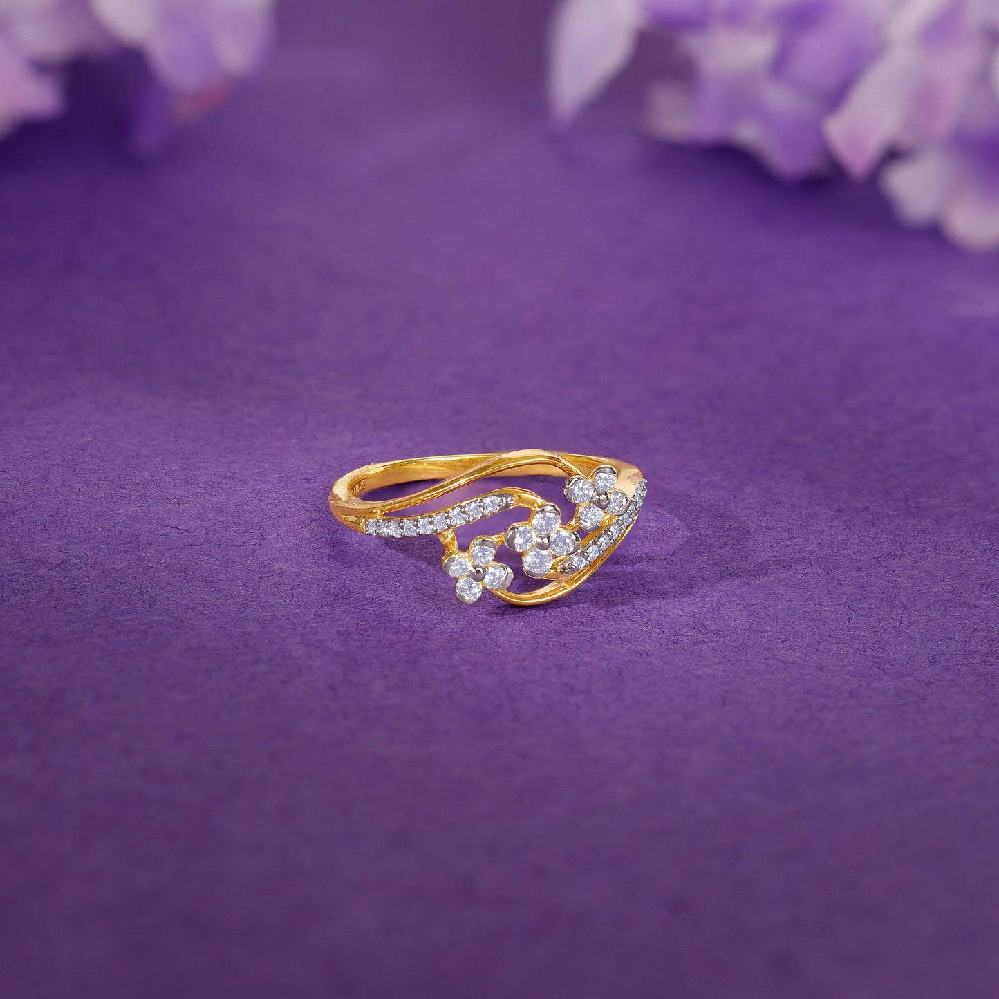 Gold Bloom Lab Grown Diamond Ring