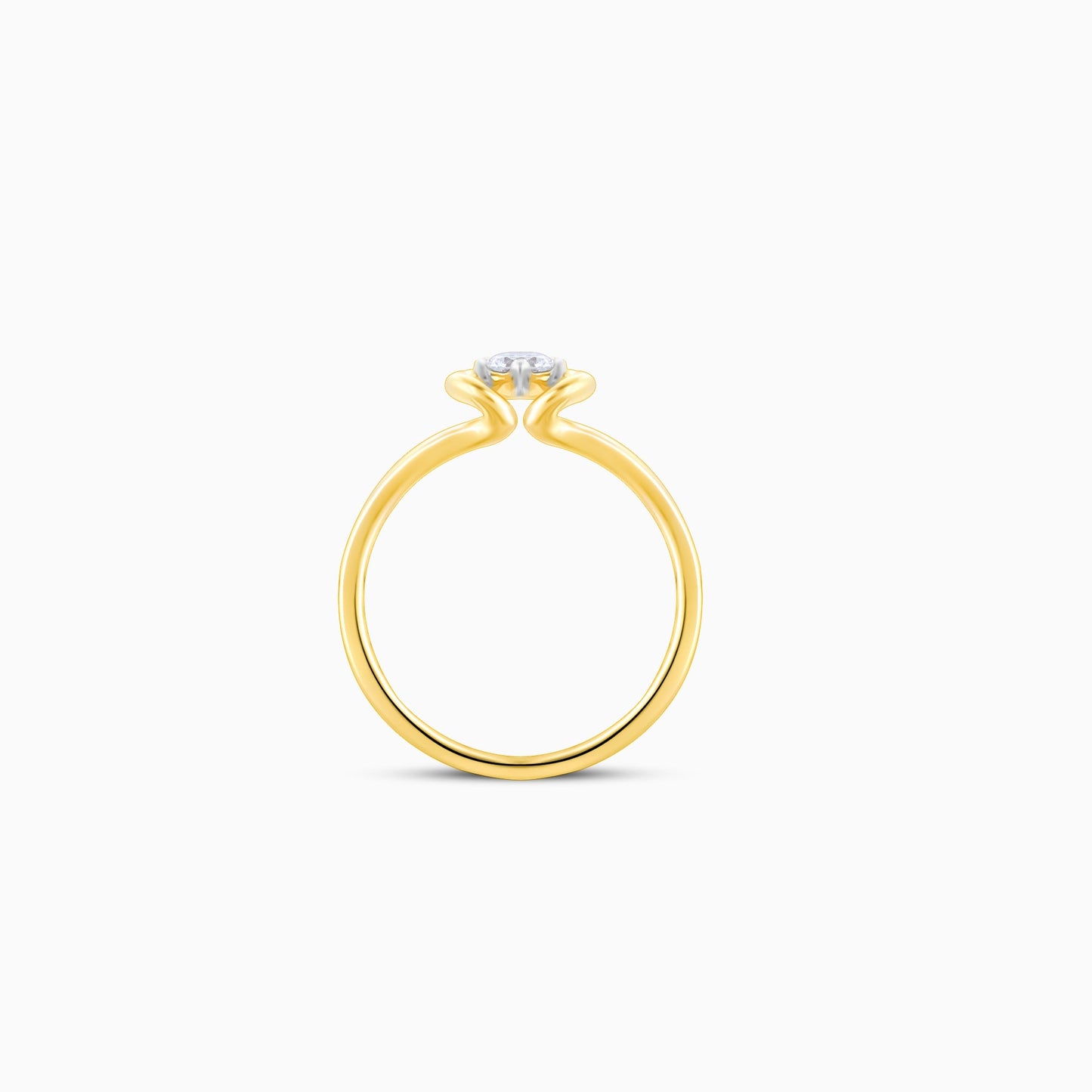 Gold Symphony Of Love Solitaire Diamond Ring