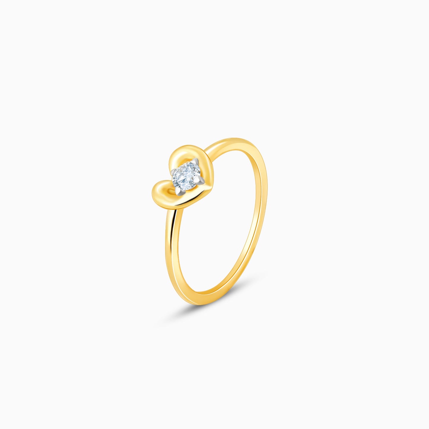 Gold Symphony Of Love Solitaire Diamond Ring