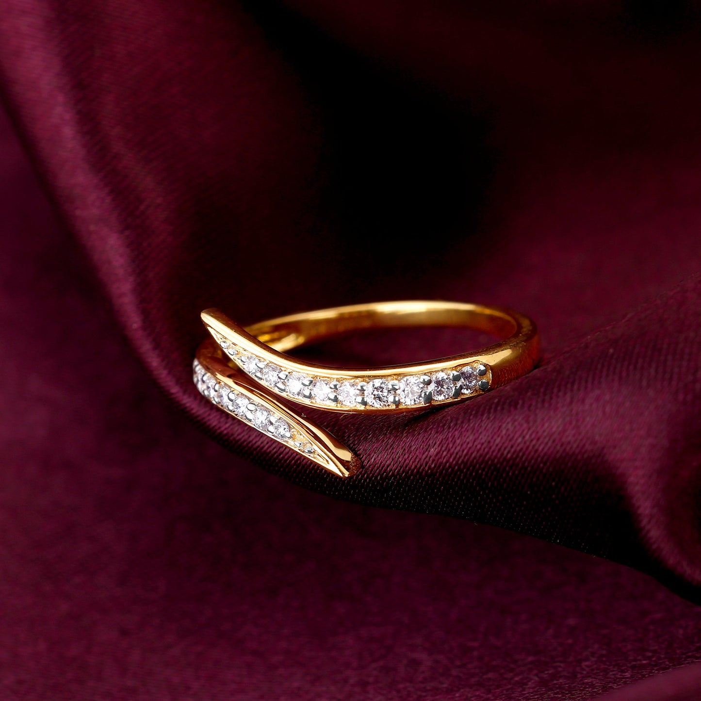 Gold Whimsical Wrap Diamond Ring