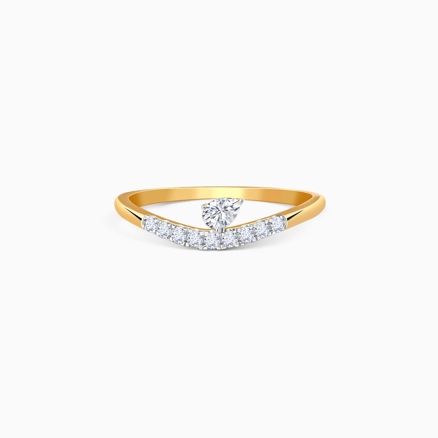 Gold Shine Love Lab Grown Diamond Ring