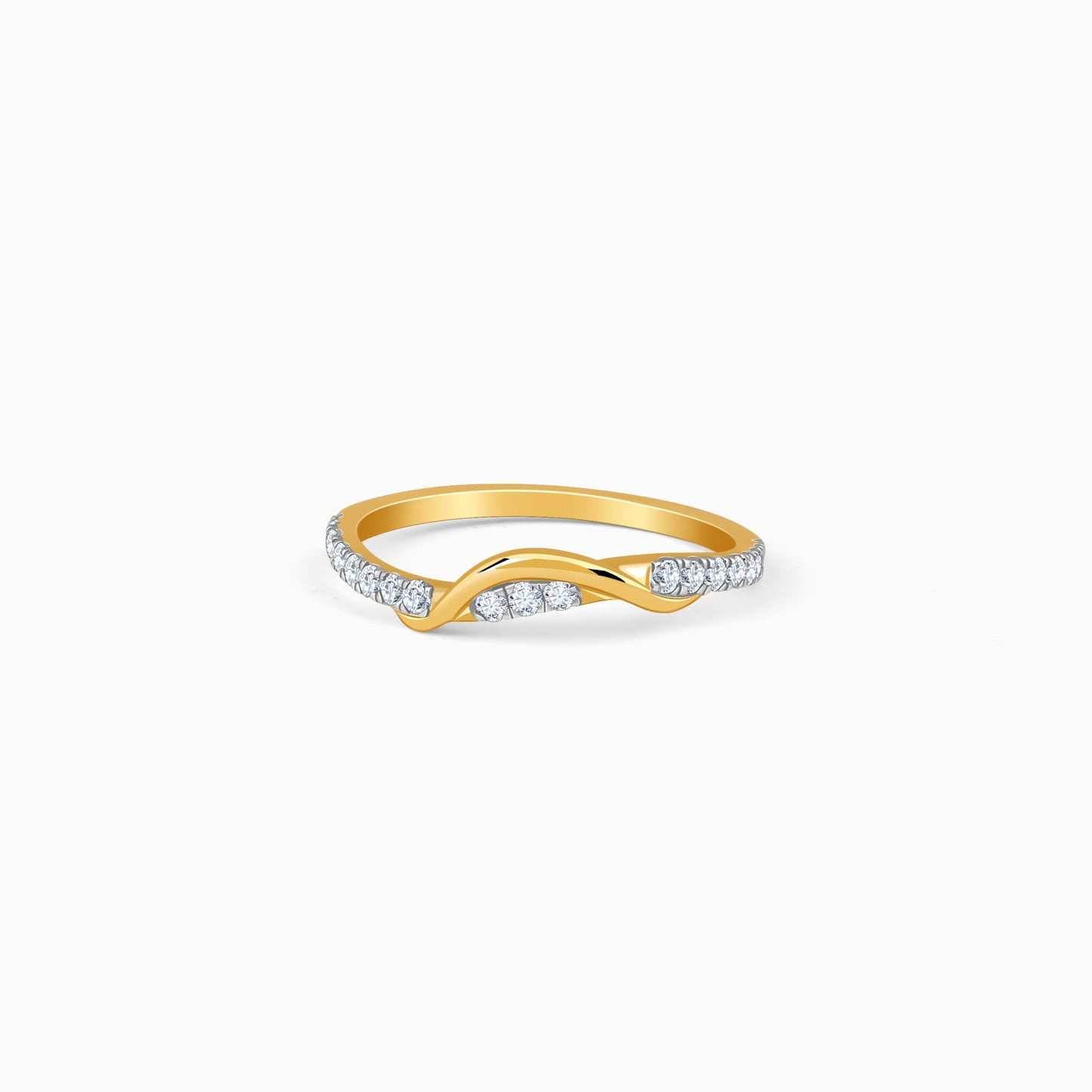 Gold Style Sparkle Lab Grown Diamond Ring