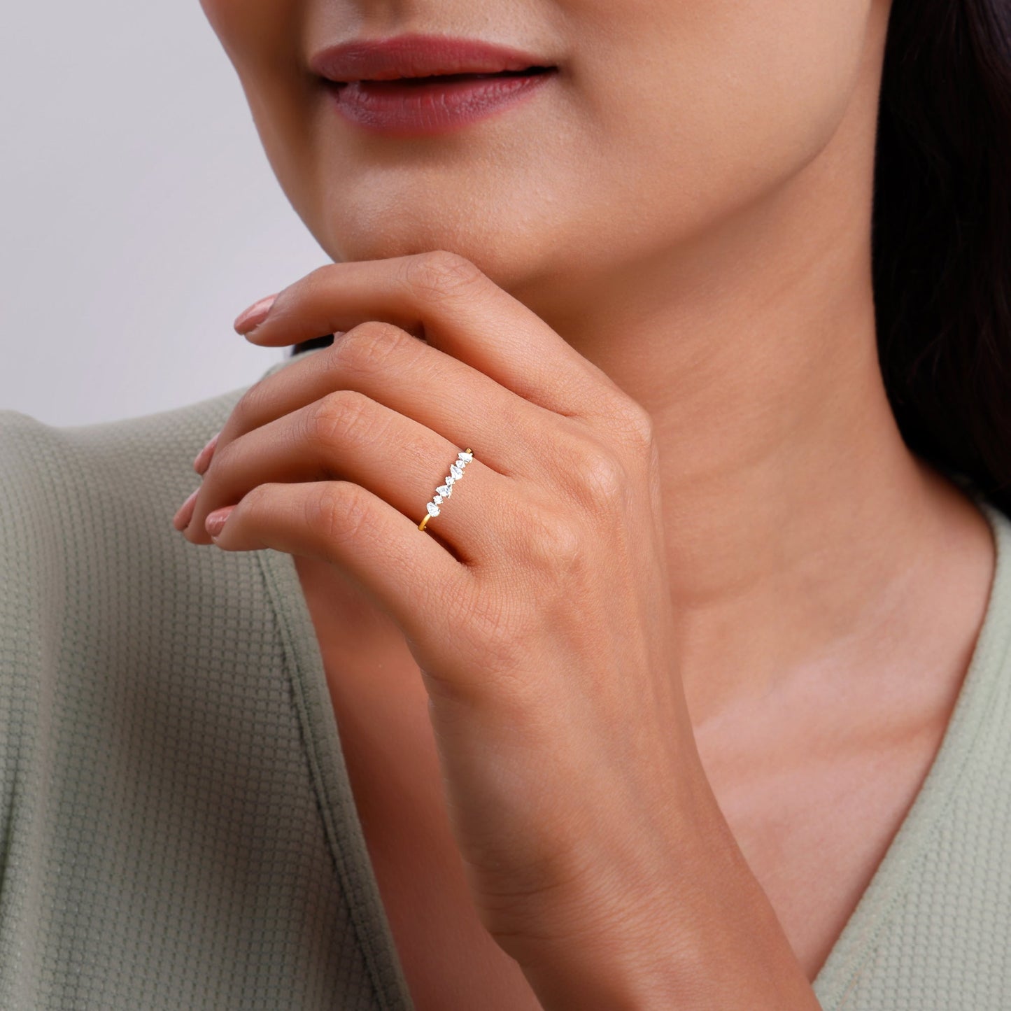 Gold Dew Shine Lab Grown Diamond Ring