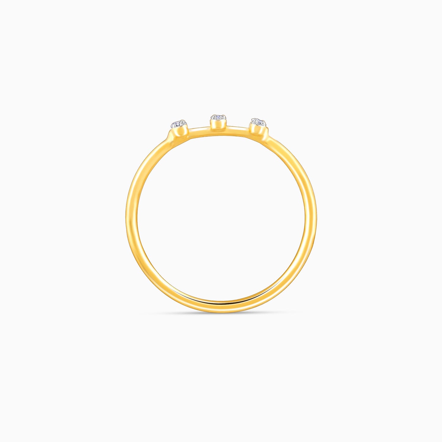 Gold Tribar Diamond Ring