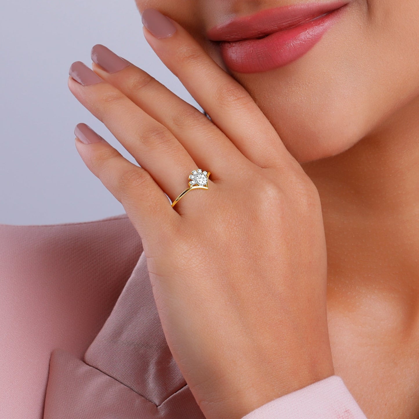 Gold Sunshine Diamond Ring
