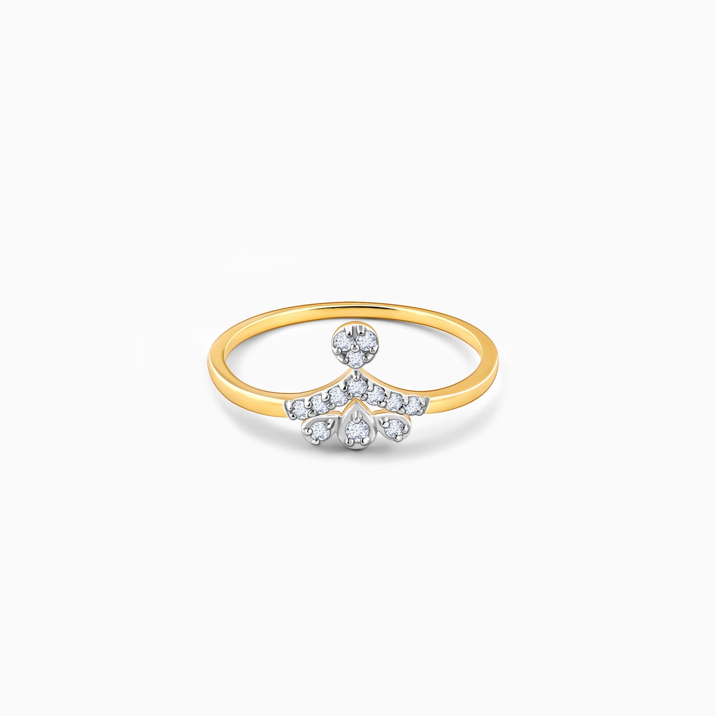 Gold Dangling Diamond Ring