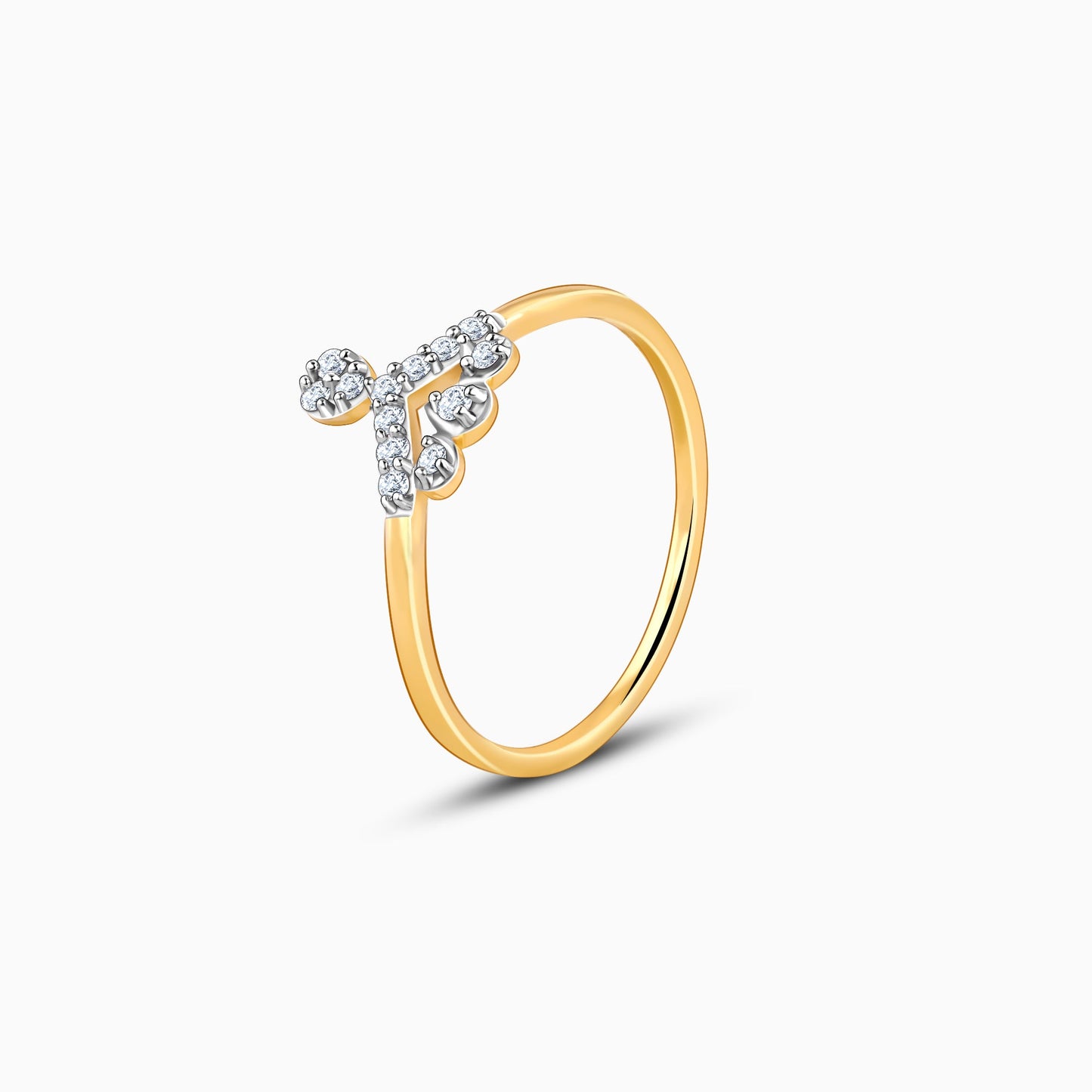 Gold Dangling Diamond Ring