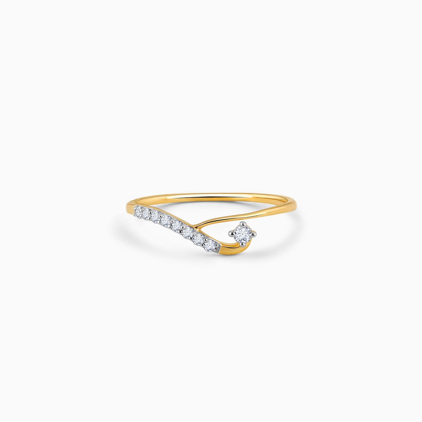 Gold Beckon Diamond Ring