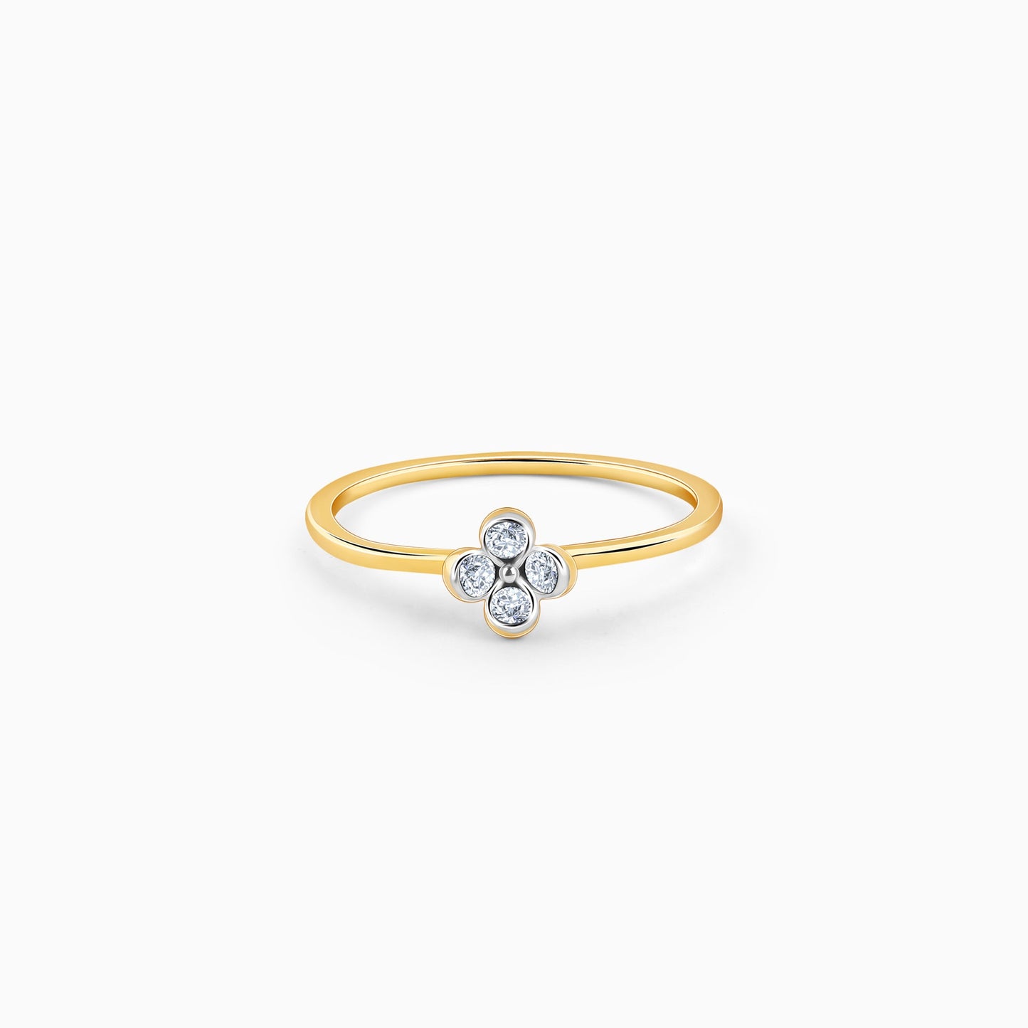 Gold Quadra Diamond Ring
