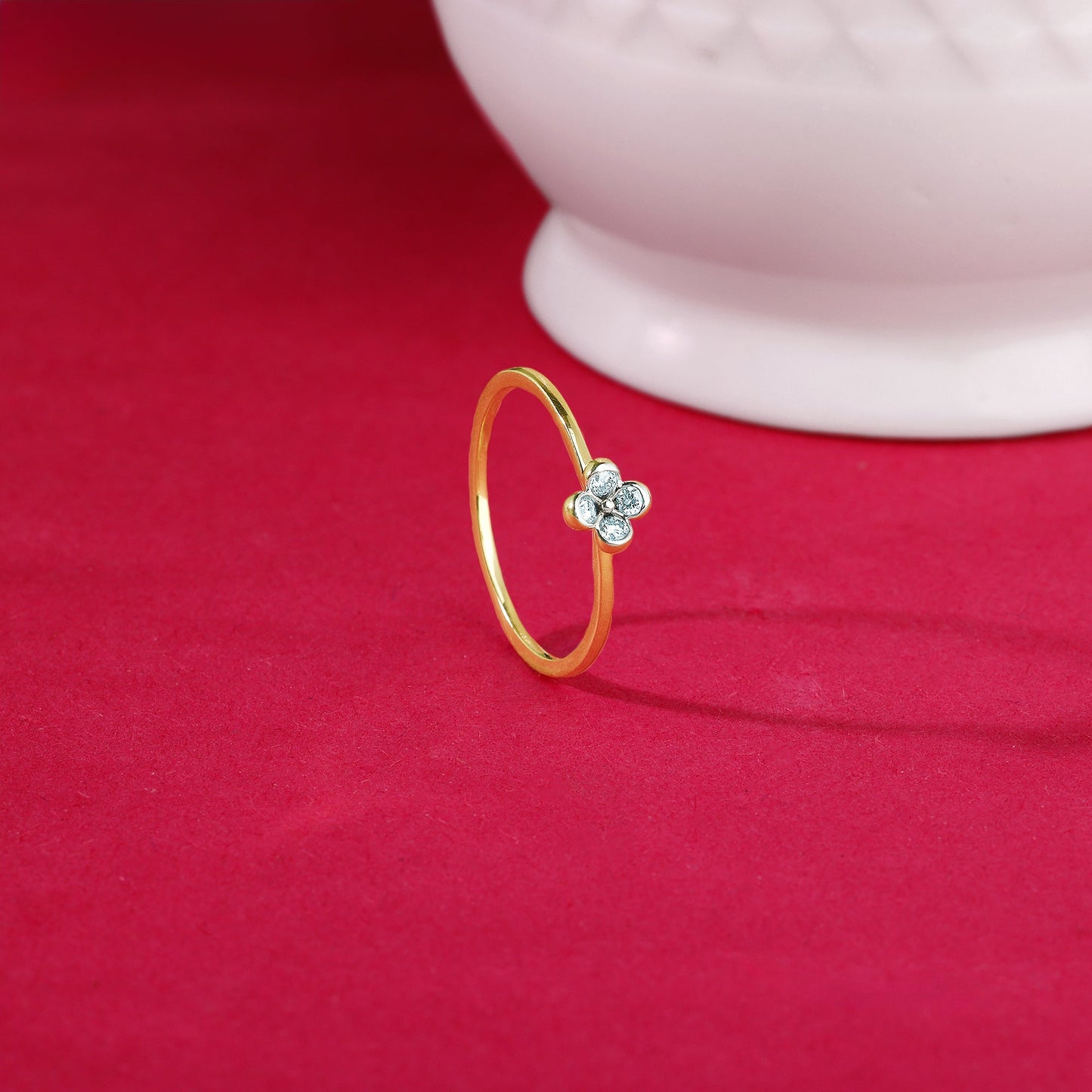 Gold Quadra Diamond Ring