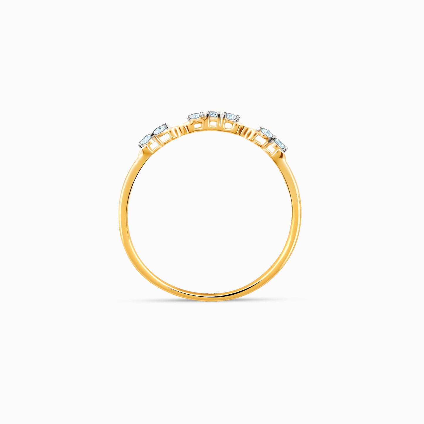 Gold Merger Diamond Ring